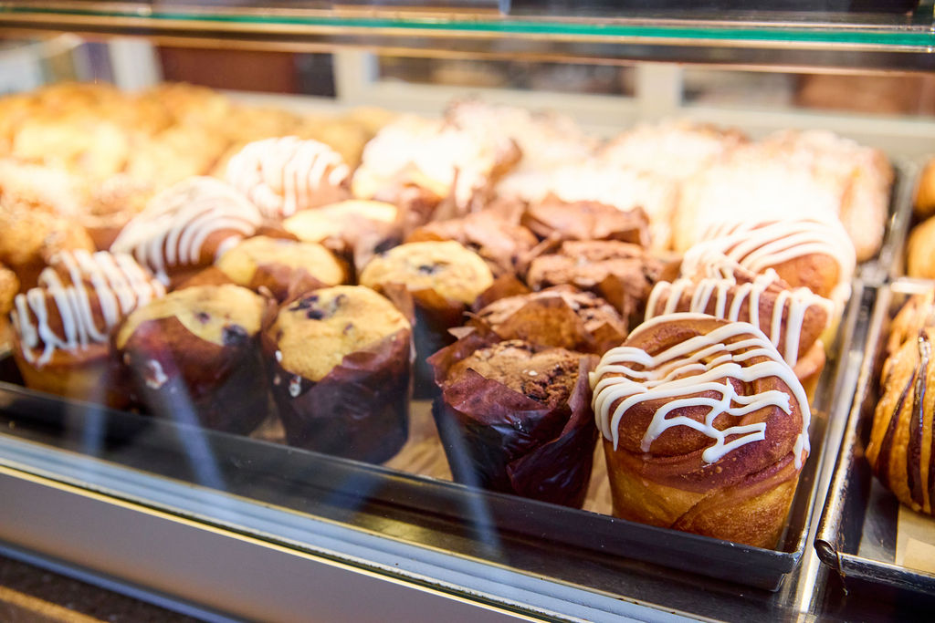 freshly-baked muffins at edgar's bakehouse